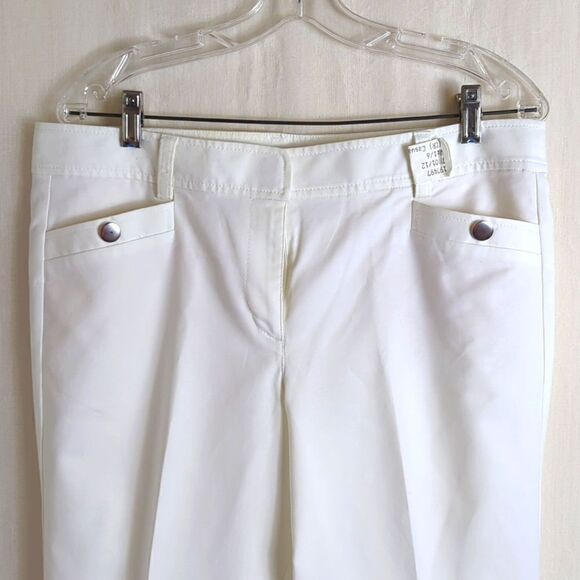 Ann Taylor White Cotton Summer Pants Size 12P - Picture 2 of 6